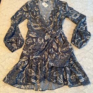 New With Tags Veronica Beard Silk Lavella Wrap Dress Size 4